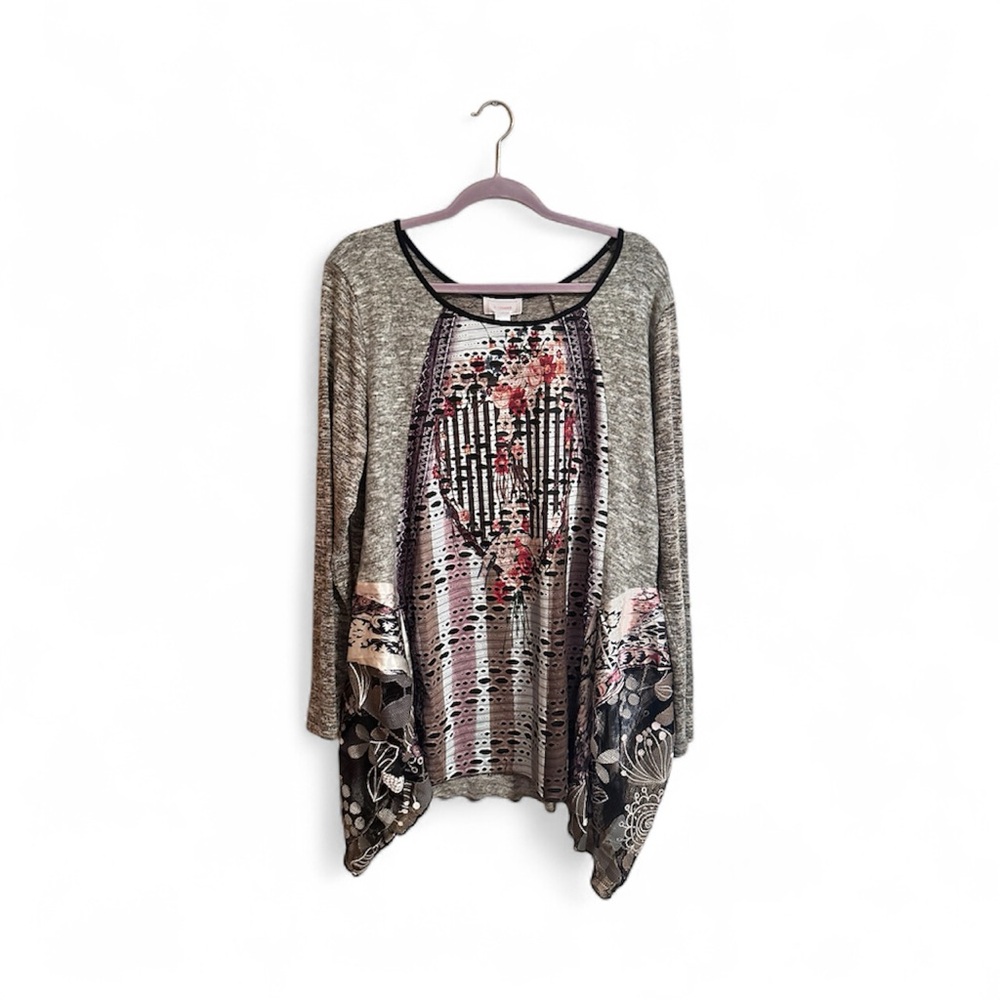 Floral Patterned Women's Tunic Top